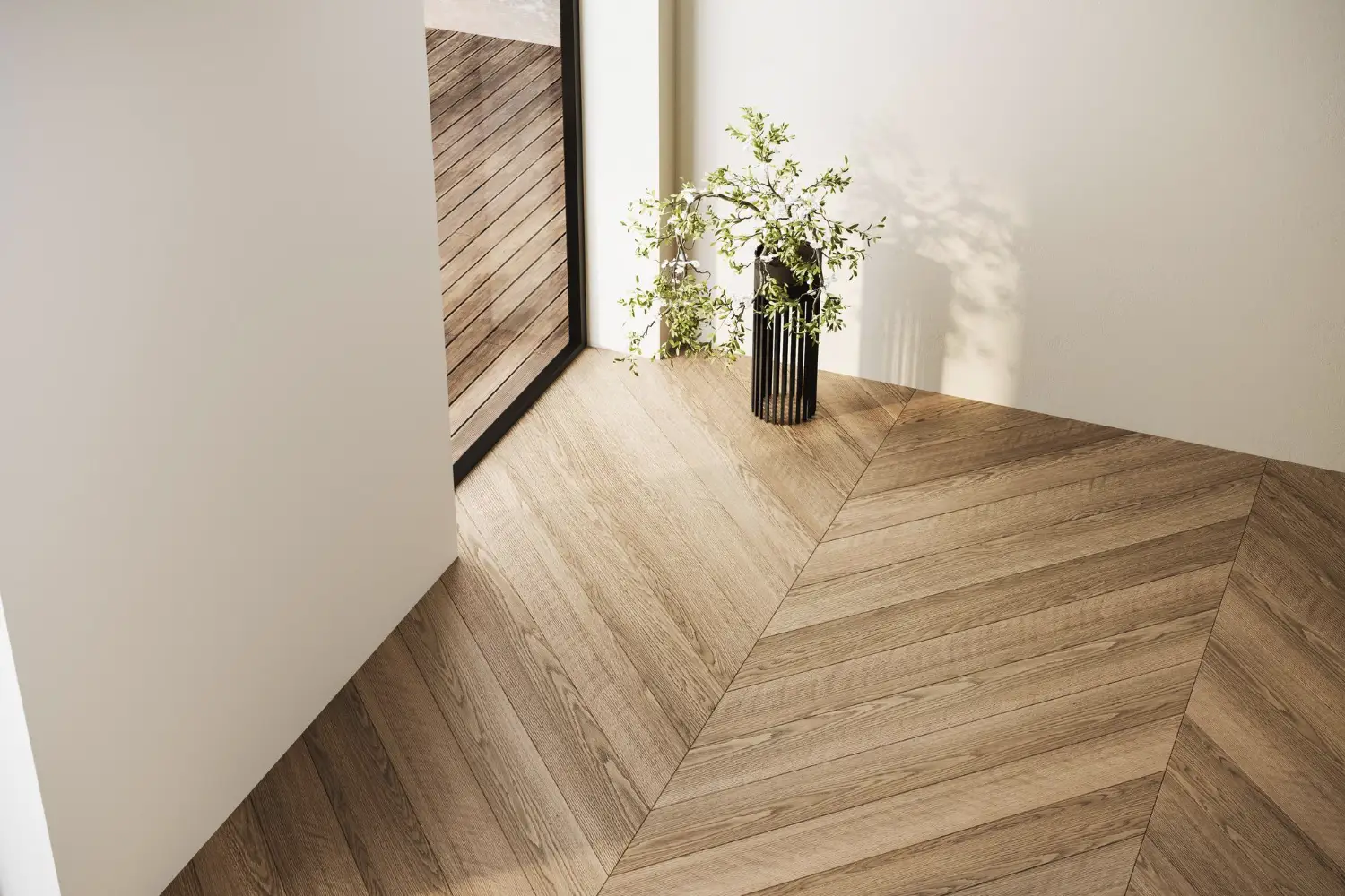 Suelo laminado en espiga