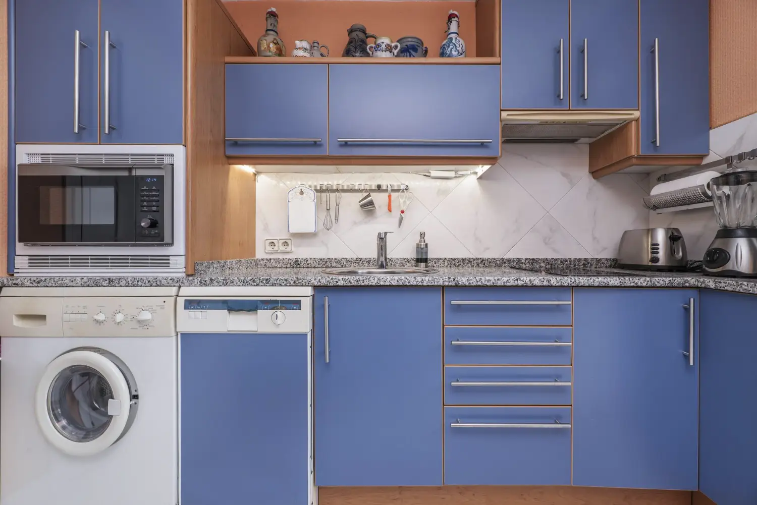 Cocina azul pitufo